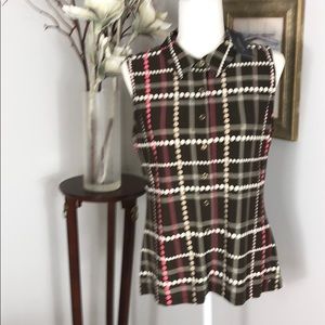 NWT Tommy Hilfiger sleeveless brown/Orange top Lg.